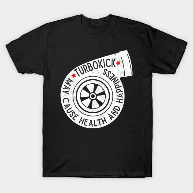 Turbokick Warning T-Shirt by cowyark rubbark